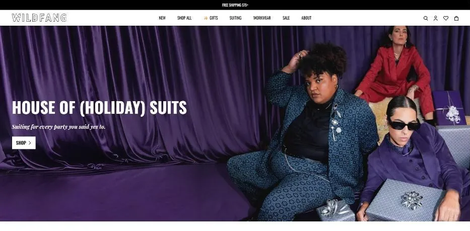 Wildfang storefront home page
